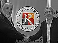 Joan Garrigòs and ISF president, Marino Giacometti (right)