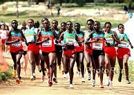 Naomi Chepng’eno (far left) at 2009 World XC