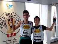 Vertical Rush winners Ruga and Bonacina