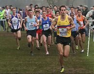 Ryan McLeod leads the men's race at the Inter Counties 2011