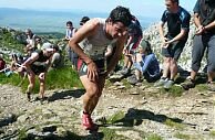 Kilian leads Tom on one of Zegama's brutal climbs
