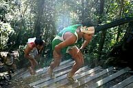 Marco leads Kilian on the steps