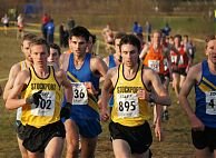 Steve Vernon (902) well to fore early on