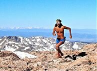 Anton Krupicka on Longs Peak