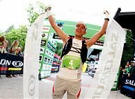 Julien Chorier breaks the Zugspitz tape in 2012 