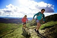 Steve Birkinshaw with and Helen Whitaker (nee Diamantides, the 1992 winner of the Dragon's Back Race)