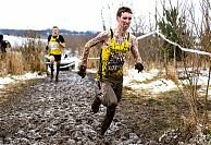 Keith Gerrard kicks away from Steve Vernon