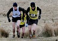 Hugh Aggleton and Peter Ryder lead Tim Davies at Tonpantau